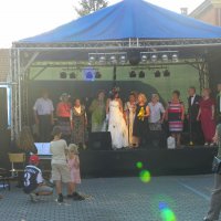Stoisko promujące obszar LGD - "skarby Bkisko Krakowa" podczas Dni Świątnik Górnych. 28 lipca 2012 r.