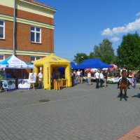 Stoisko promujące obszar LGD - "skarby Bkisko Krakowa" podczas Dni Świątnik Górnych. 28 lipca 2012 r.