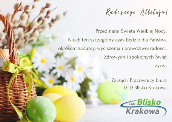 kartka z życzeniami Wielkanocnymi